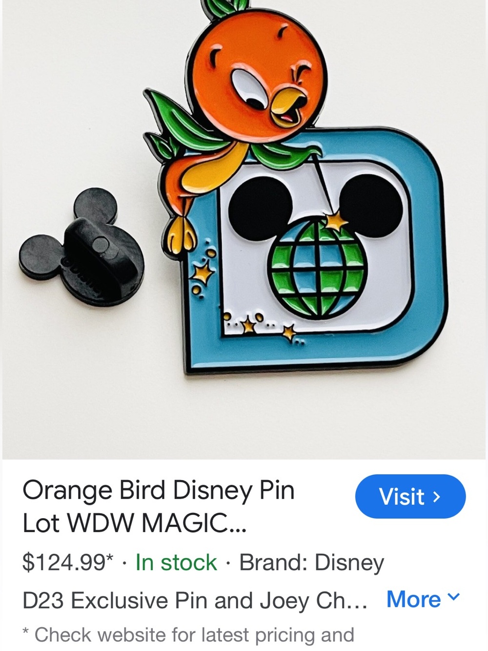 Disney D23 exclusive pin featuring the Orange Bird. - Picture 5 of 6